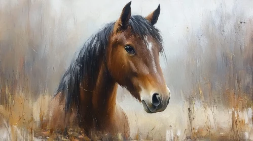 Equine Elegance in a Painterly Setting