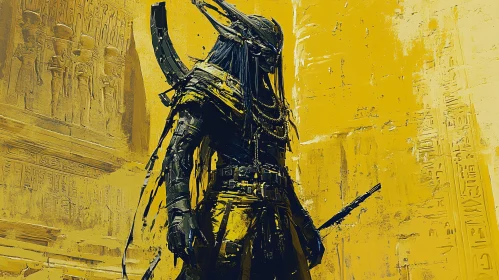 Ancient Egyptian Warrior Illustration