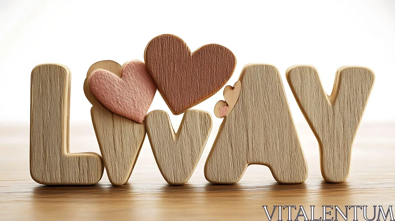 Love Still Life with Wooden Elements