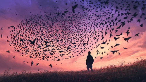 Twilight Birds Vortex