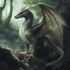 Forest Dragon Majestic Creature Art