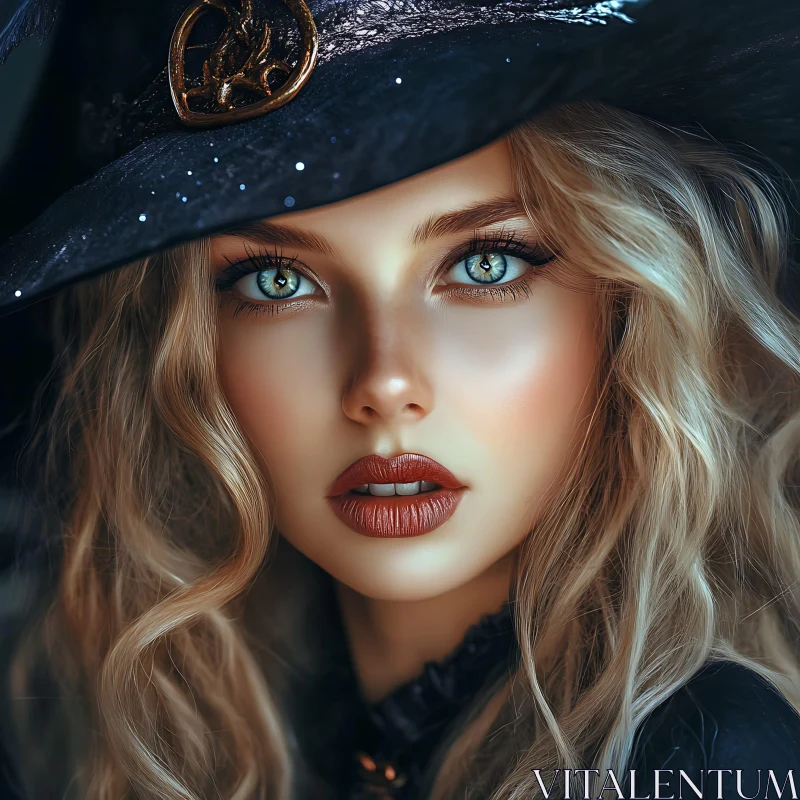 Mystic Witch Portrait with Blonde Hair