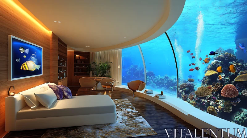 Underwater Luxury: Modern Bedroom with Ocean Views