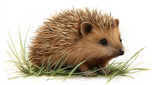 Hedgehog in Grass Art