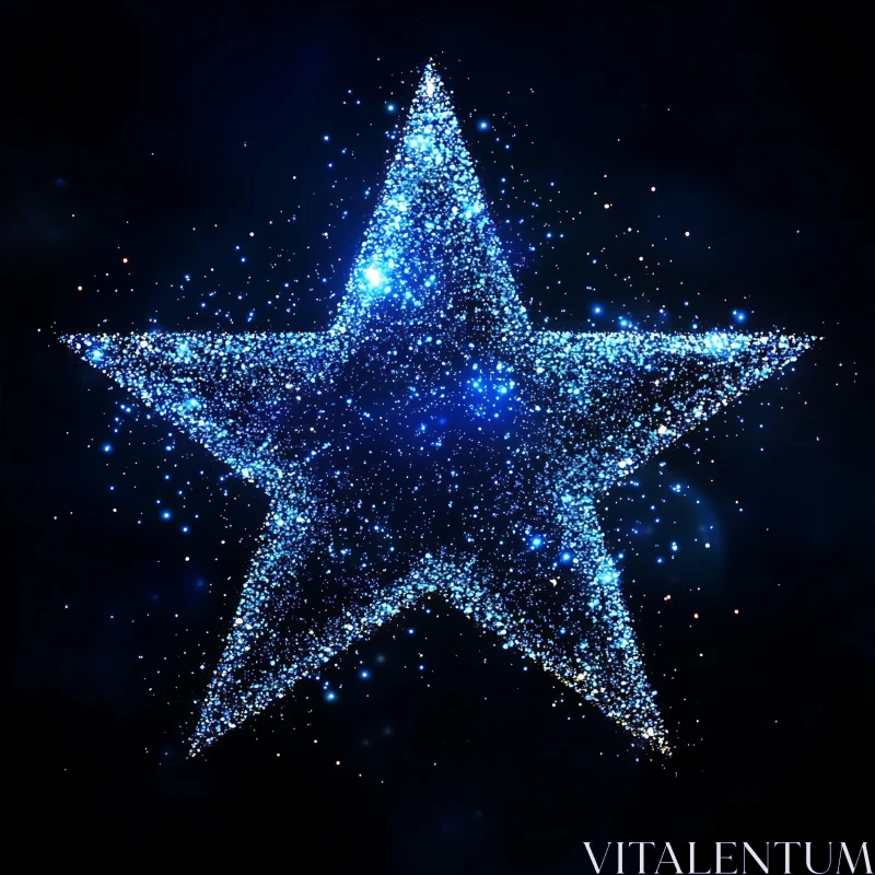 Shimmering Starry Night Abstract Design