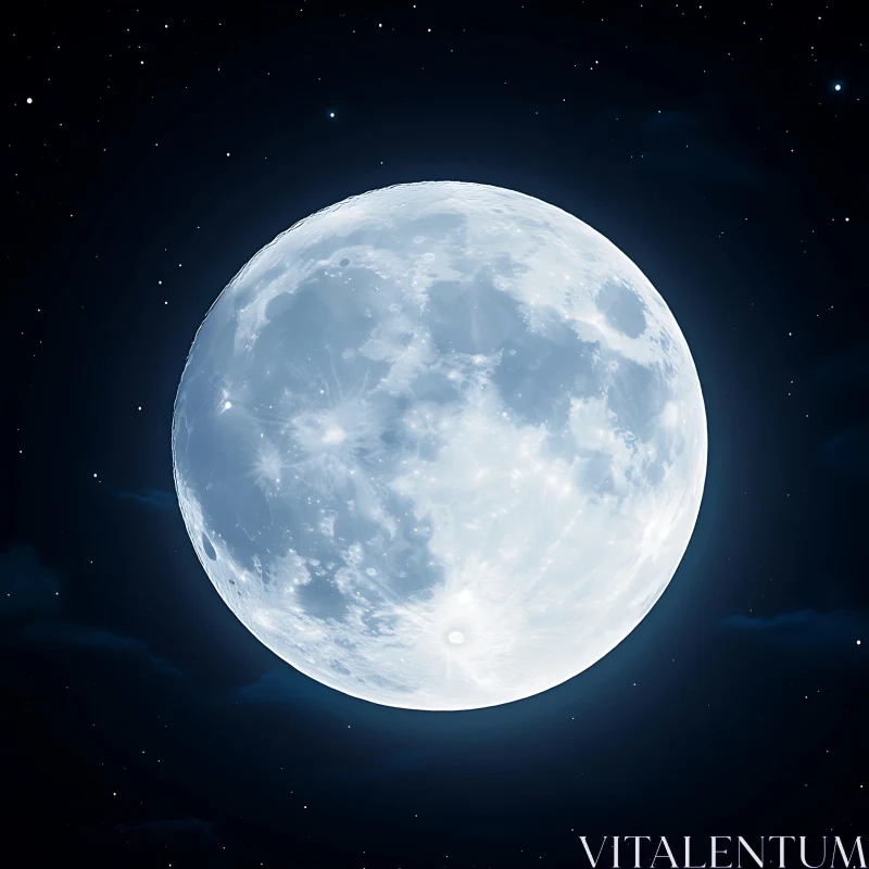 Lunar Glow in Starry Night