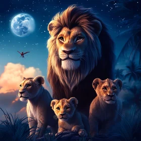 Guardian Lion and Cubs