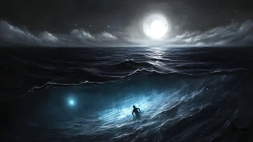 Night Swim in the Ocean's Embrace