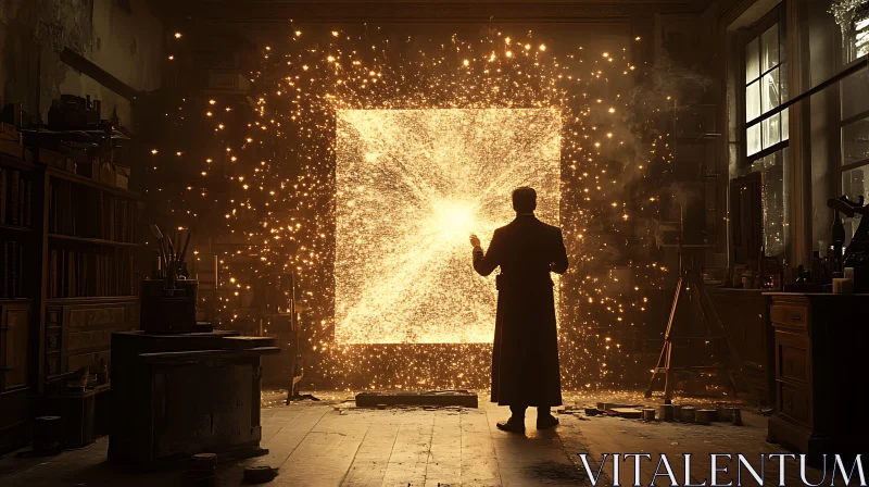 Golden Light Portal in Old Room