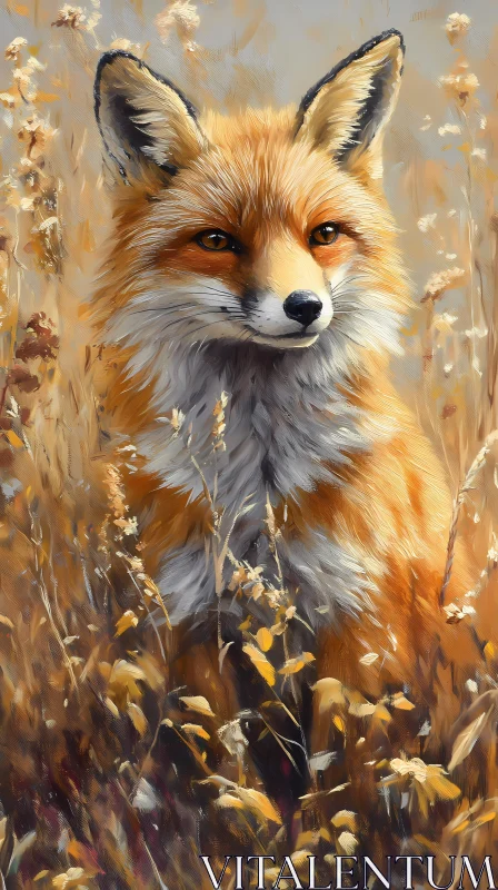 Fox Portrait in Nature