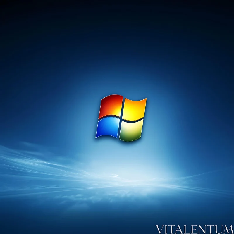 Tech Logo with Blue Gradient Background