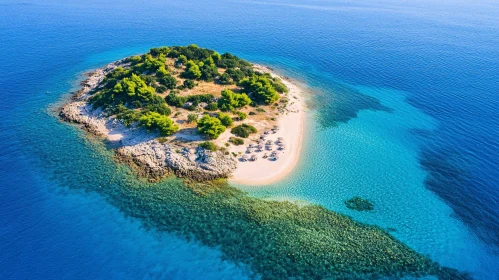 Tranquil Island Escape in Clear Blue Waters