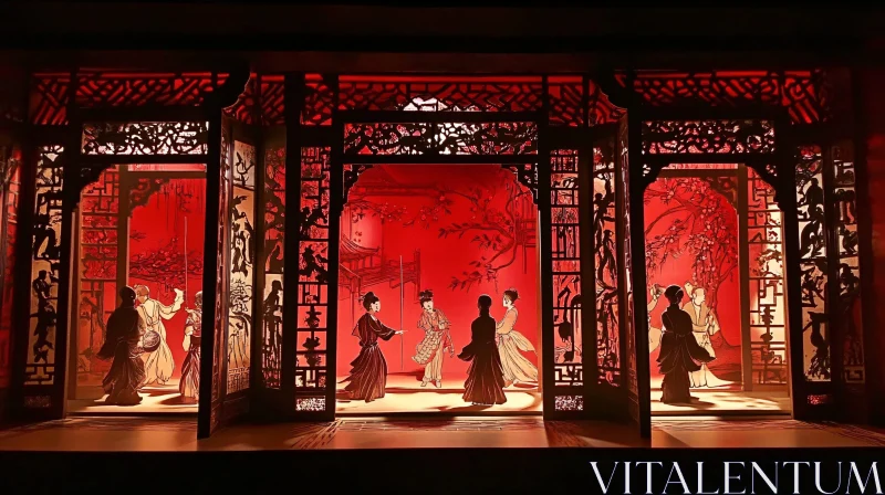 Chinese Shadow Play Art Installation