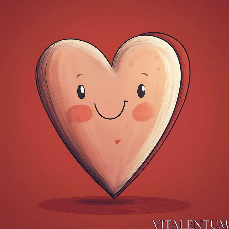 Smiling Heart Cartoon Image