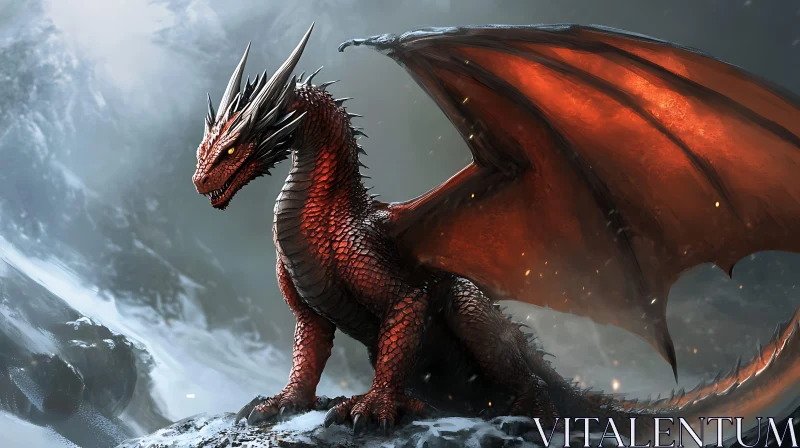 Crimson Dragon Winter Perch