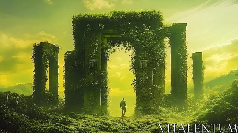 Overgrown Ruins: A Path to the Unknown