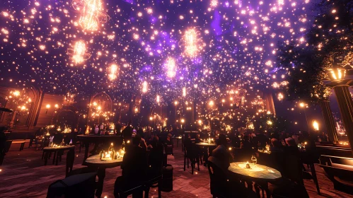 Candlelit Dinner Under Starry Lights