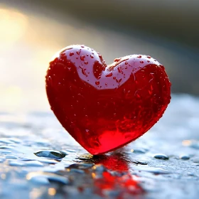 Heart Shape with Water Droplets