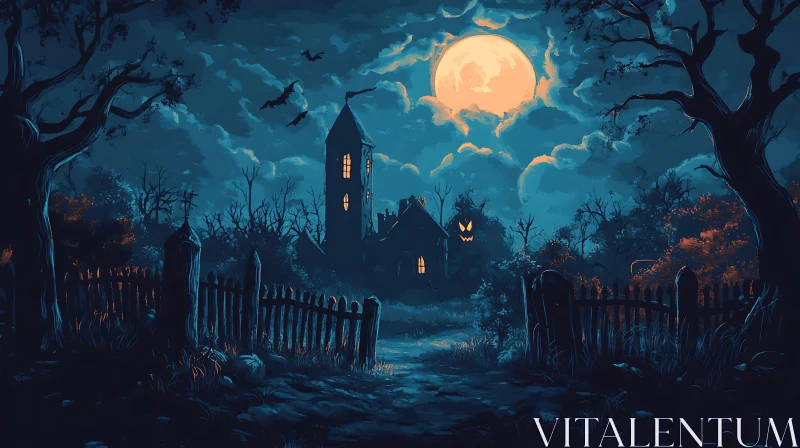 Spooky Halloween Night Scene