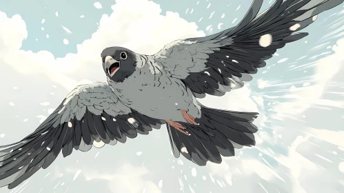 Soaring Bird Illustration