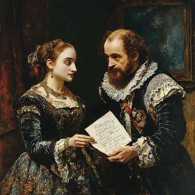 Vintage Portrait of a Man and Woman