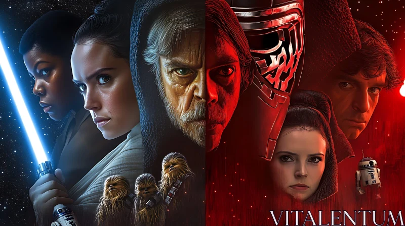Star Wars: Duality of Light and Darkness AI Image