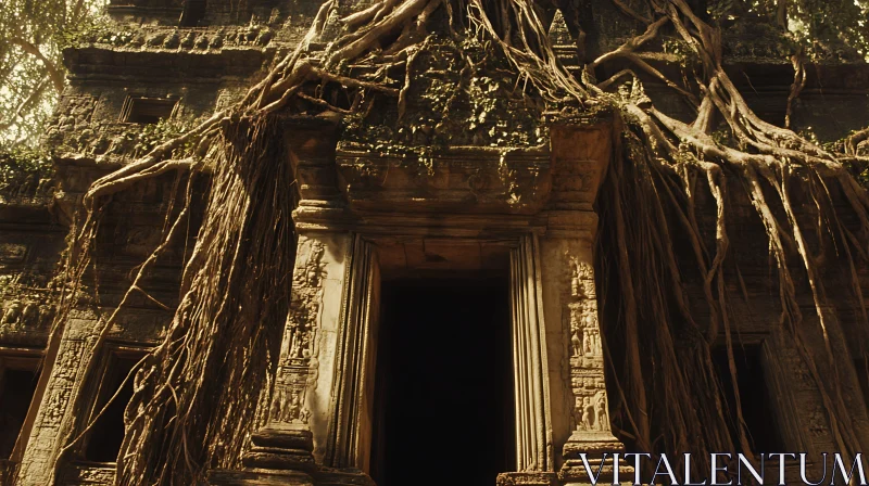 Overgrown Temple Facade