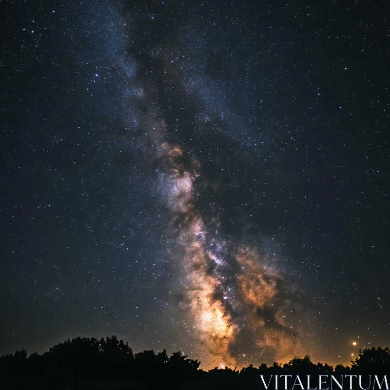 Starlit Night: The Galaxy's Embrace