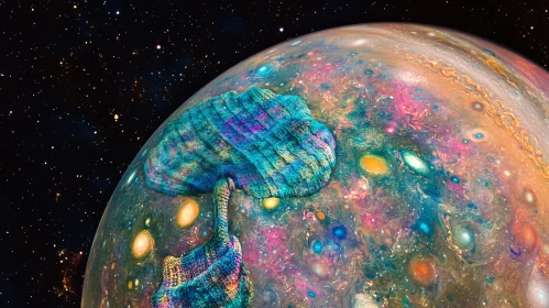 Celestial Body with Knitted Form