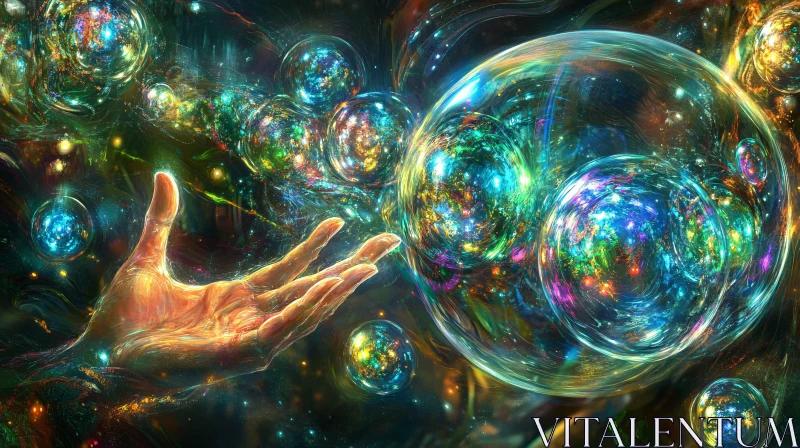 Iridescent Bubbles and the Reach of a Hand