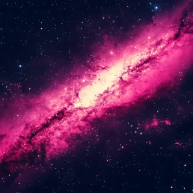Celestial Pink Nebula Galaxy View