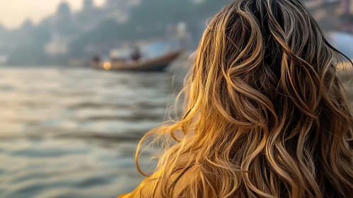 Blonde Woman by the Water