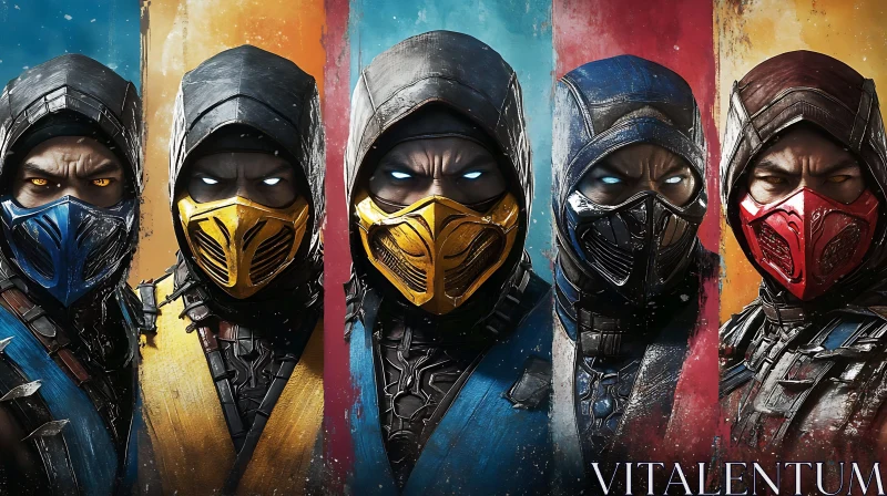 Fearsome Masked Warriors: A Colorful Array