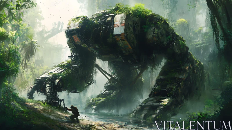 Post-Apocalyptic Robot in the Jungle