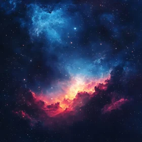 Nebula's Embrace: A Starry Nightscape