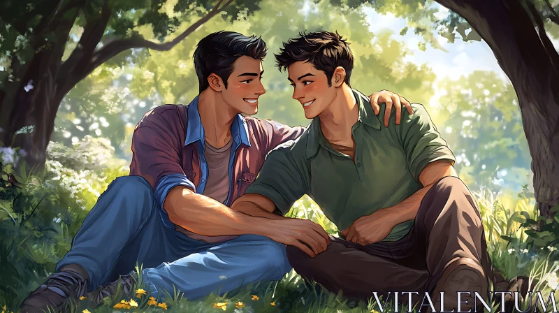 Men's Affection in Nature
