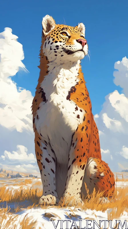 Leopard in Sunlit Tranquility