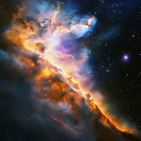 A Nebula's Glow: Cosmic Dust and Starlight