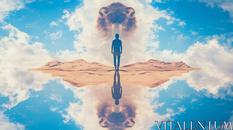 Silhouette on Mirrored Earth