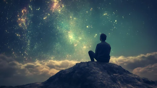 Celestial Contemplation: A Night Under the Stars