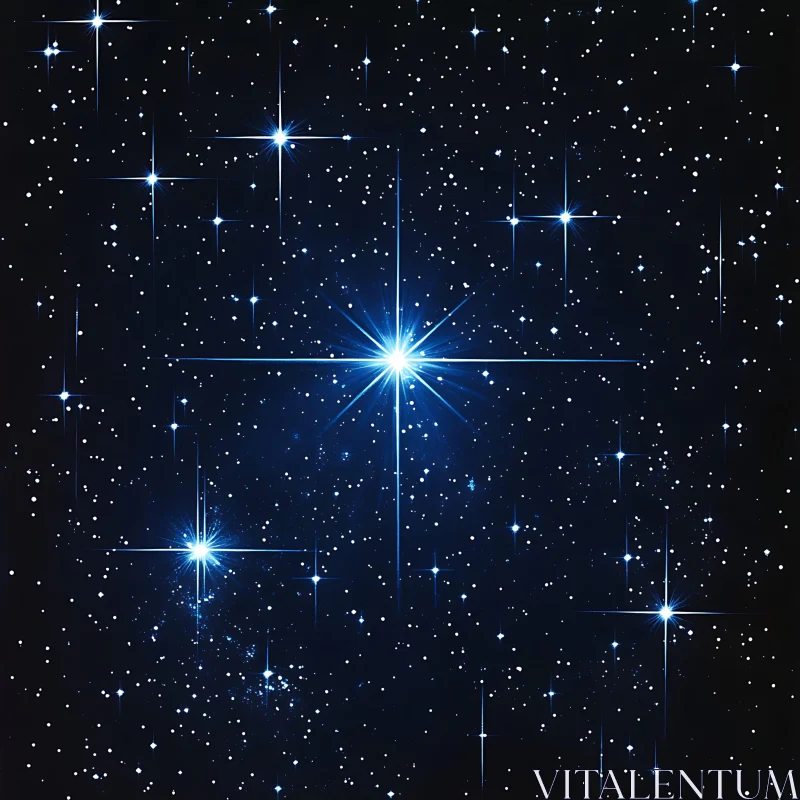 Cosmic Starfield: Celestial Illumination Art