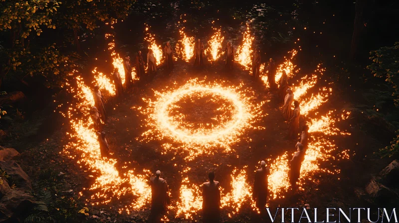 Mystical Forest Fire Circle Gathering