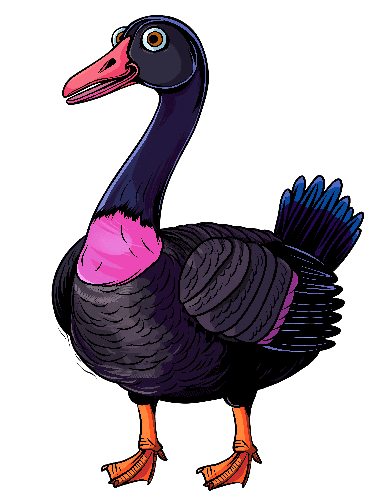 Colorful Cartoon Duck Illustration for T-Shirt Design