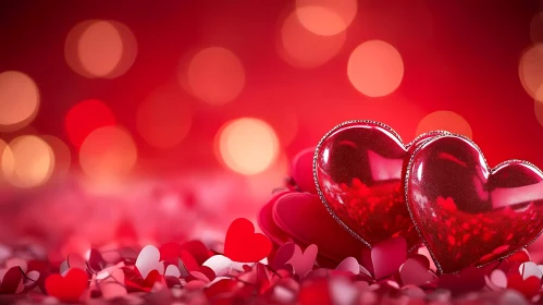 Hearts in Red: A Valentine's Day Scene
