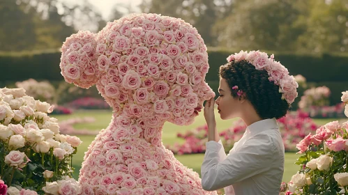 Floral Sculpture Kiss