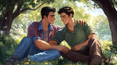 Men's Affection in Nature