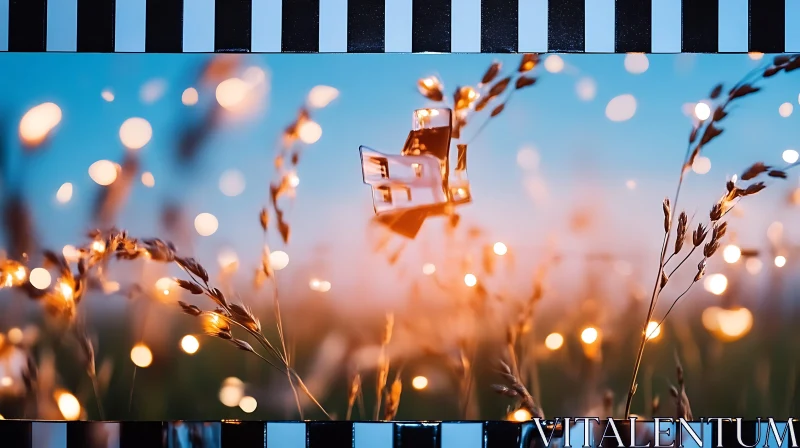 Warm Light in a Grassy Field
