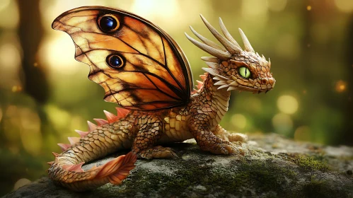 Dragon with Butterfly Wings