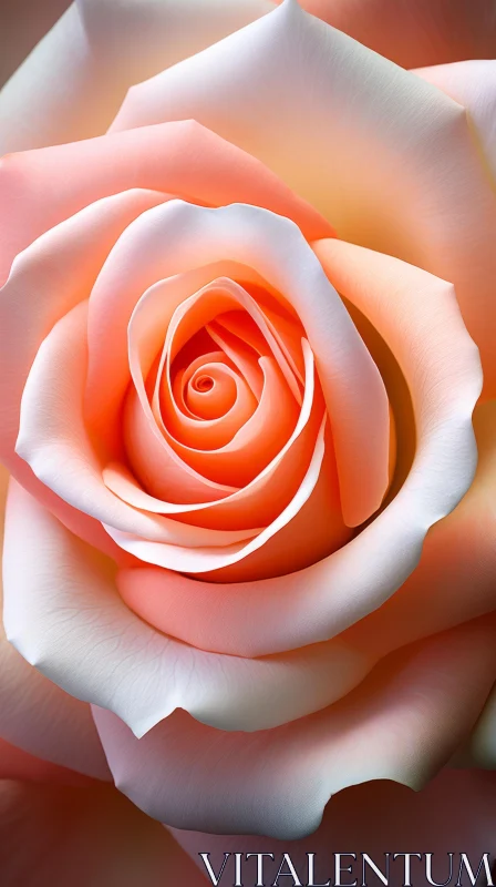 Peach Rose Wallpaper: A Study in Soft Focus and Pastel Hues AI Image