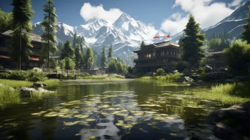Stunning Mountain Landscape Rendered in Unreal Engine